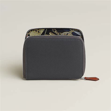 hermès silk in compact wallet